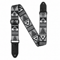 Black and White Geometric Guitar Strap