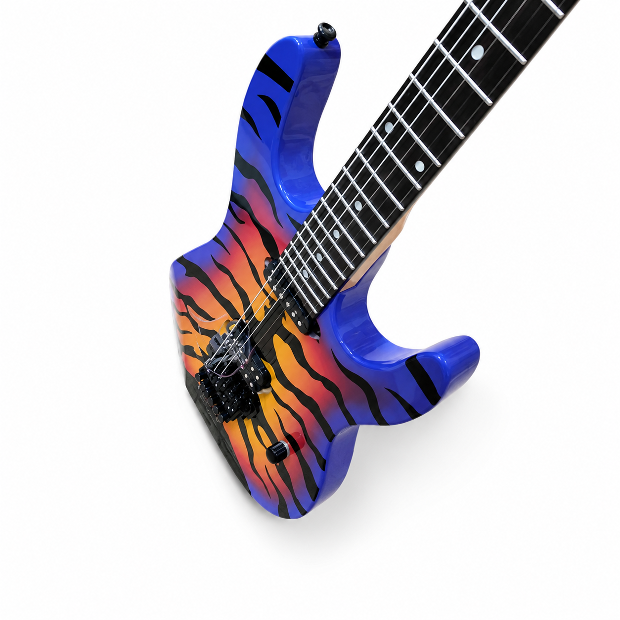 6-String Electric Guitar – Rosewood Fingerboard, Peach Blossom Wood Body, Vibrato Bridge, Black Hardware