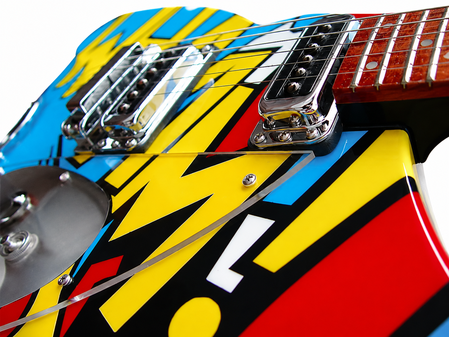 Custom Electric Guitar – 6 Strings, Hand-Painted Pop Art Design, One-of-a-Kind Finish