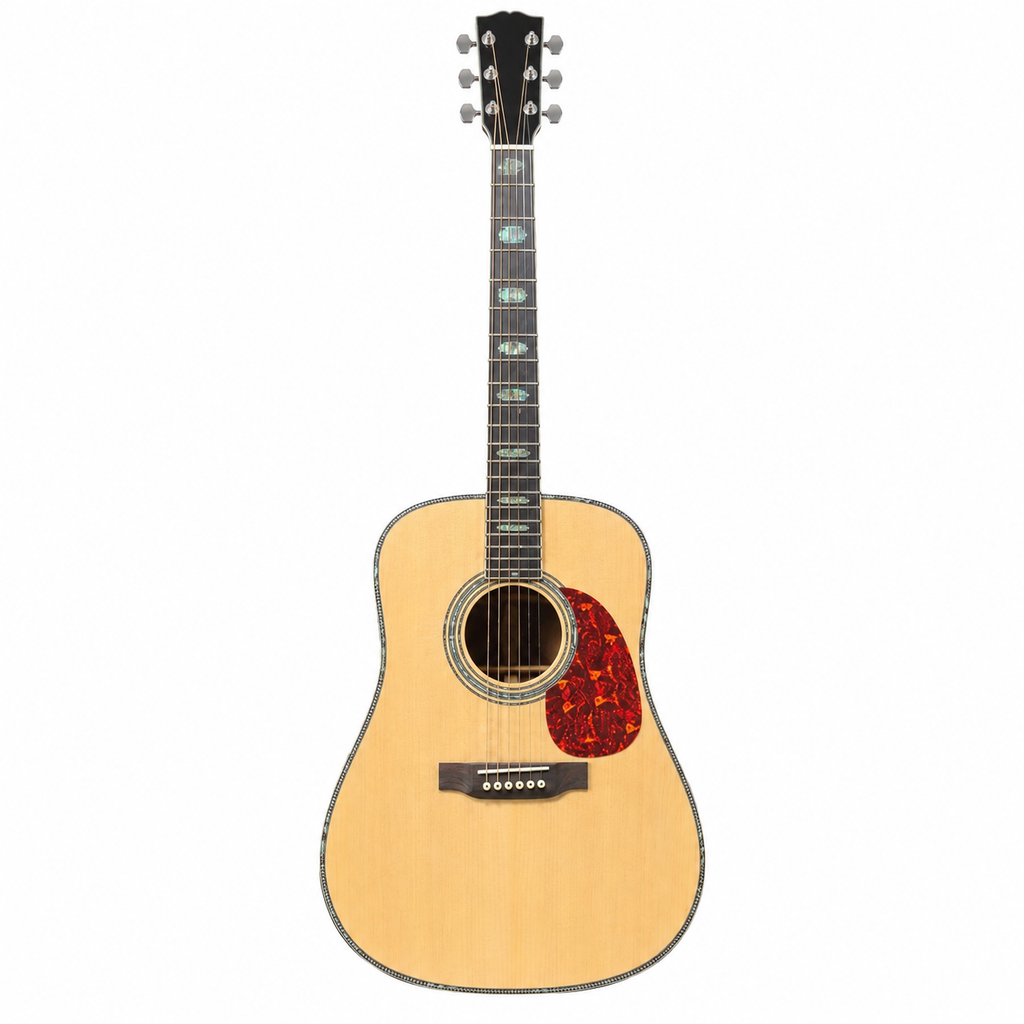 41" Dreadnought Acoustic-Electric Guitar | Solid Spruce Top | D45 Series | Built-in EQ & Chromatic Tuner