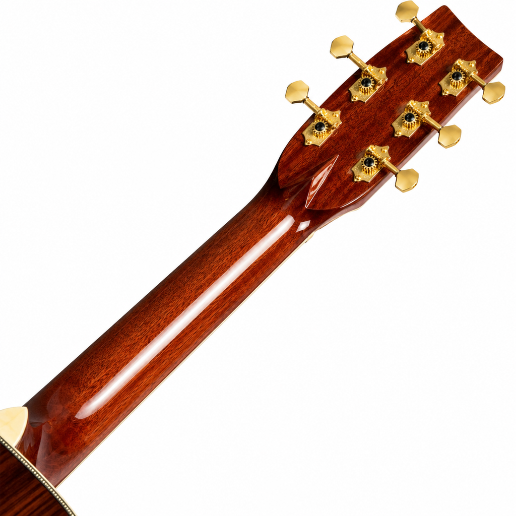 41 Inch All Solid Wood Acoustic Guitar 100 Type Abalone Inlays Solid Spruce Top Body Bone Nut Gold Tuners Free Shipping