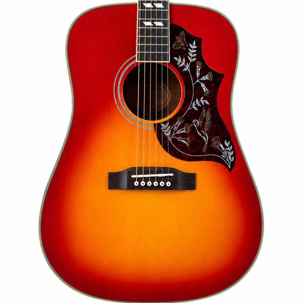 Bird Series 41 Inch Solid Top Acoustic Guitar, Glossy Picea Asperata Body with Mahogany Back and Custom Pickguard