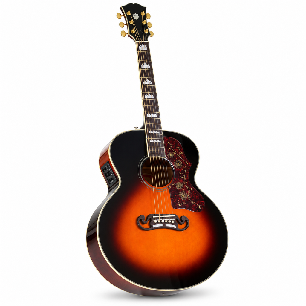 43 Inch SJ200 Acoustic-Electric Guitar, Spruce Wood Body in Vintage Sunburst Finish
