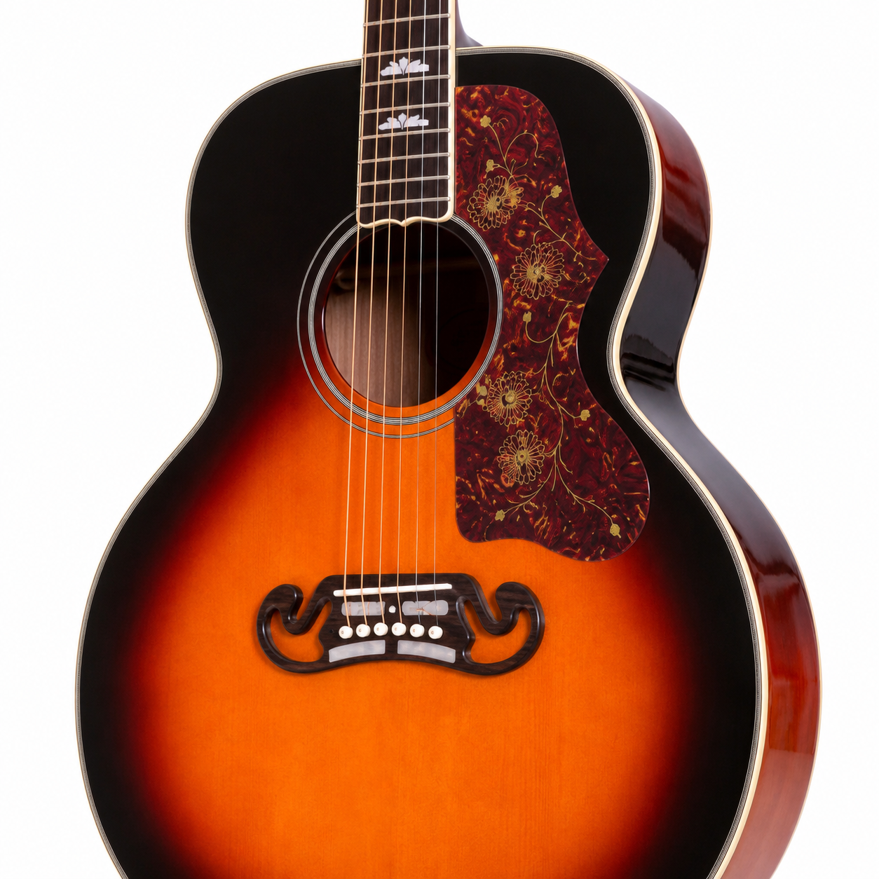 43 Inch SJ200 Acoustic-Electric Guitar, Spruce Wood Body in Vintage Sunburst Finish