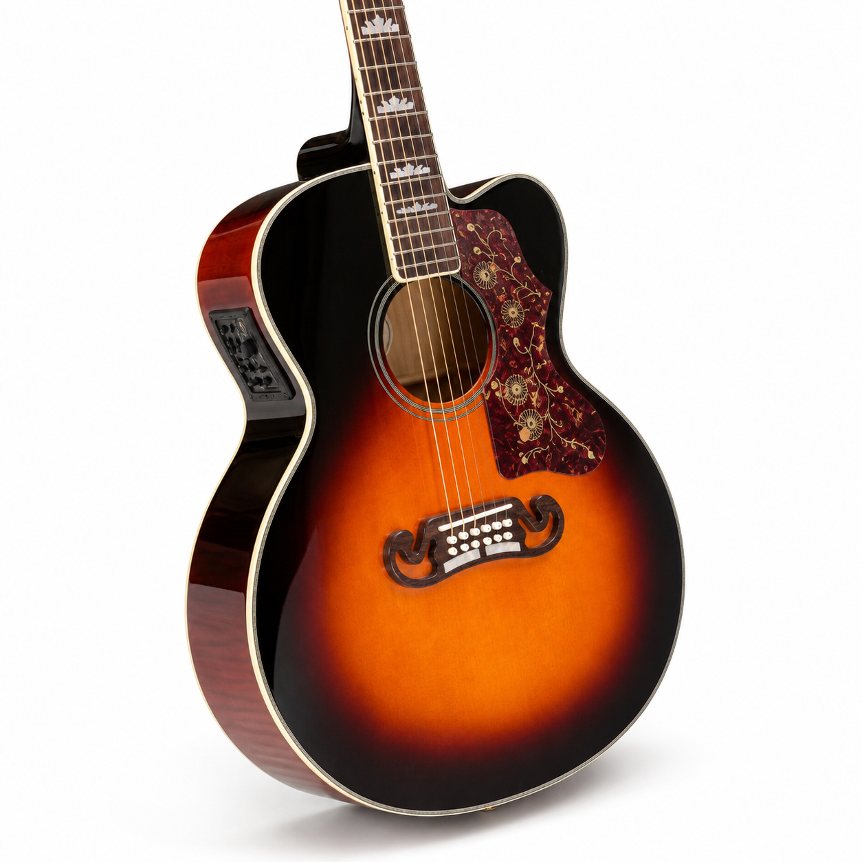 43 Inch SJ200 Acoustic-Electric Guitar, Spruce Wood Body in Vintage Sunburst Finish