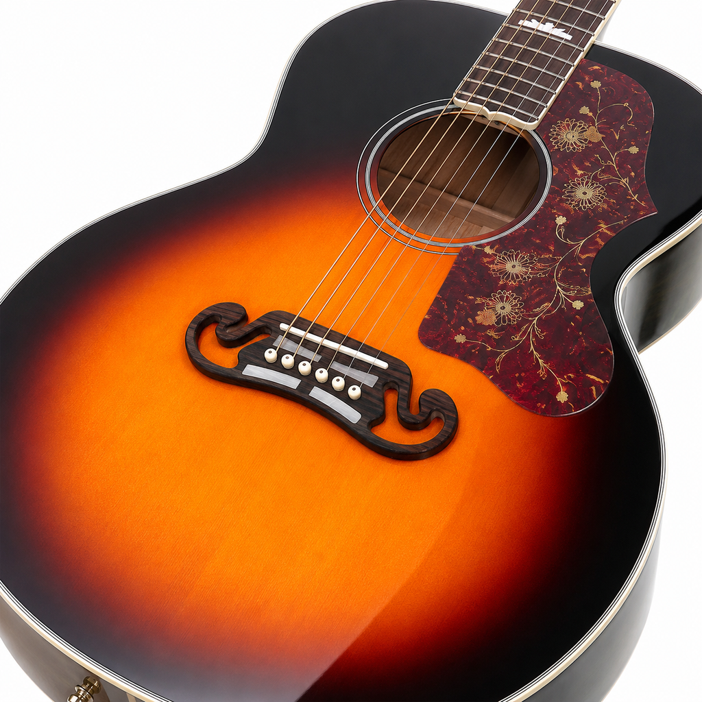 43 Inch SJ200 Acoustic-Electric Guitar, Spruce Wood Body in Vintage Sunburst Finish
