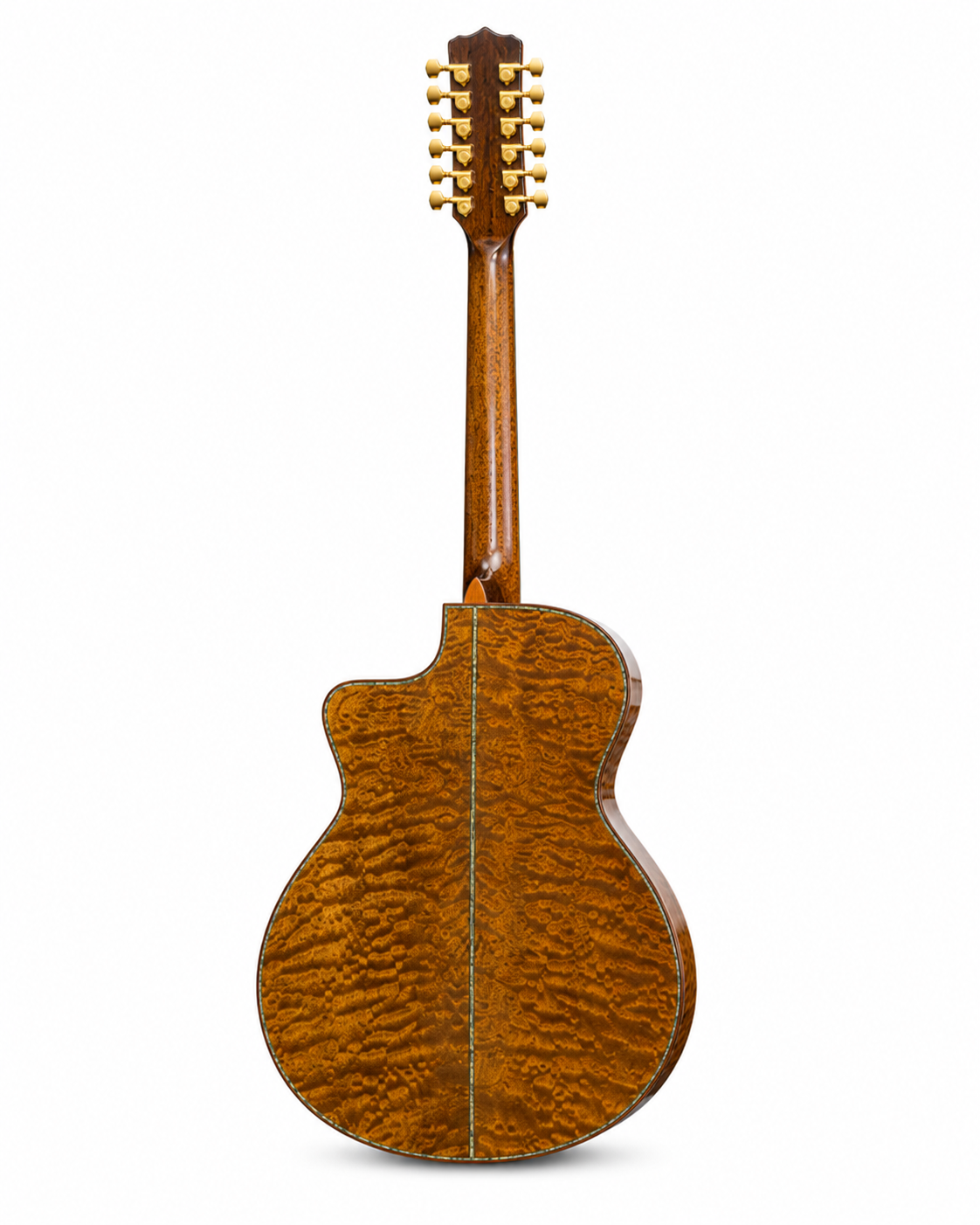 Handcrafted 40 Inch All Solid 12-String Acoustic Guitar, 5A Adirondack Spruce Top with 5A Quilted Mahogany Body