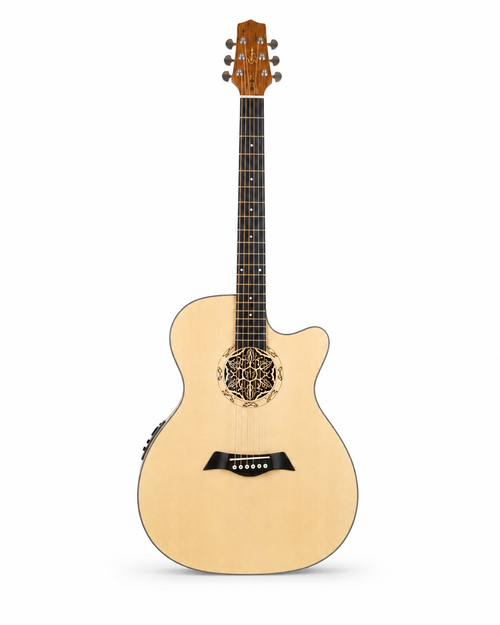 40 Inch Handmade Classical Acoustic-Electric Guitar, Rare Design with Premium Build and Warm Rich Sound