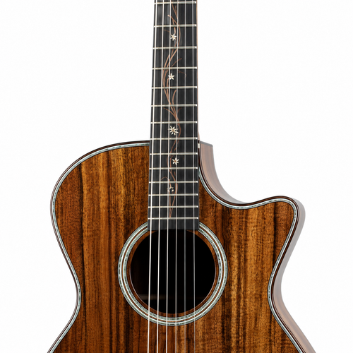 41-Inch Acoustic Guitar – Solid Top, 24 Frets, Deep Brown Natural Wood Finish, Rich & Mellow Tone – Special Edition for Beginners & Beyond