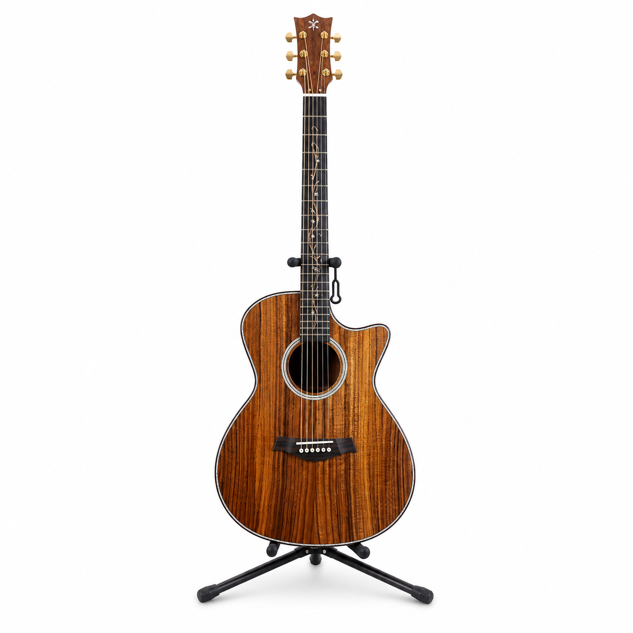 41-Inch Acoustic Guitar – Solid Top, 24 Frets, Deep Brown Natural Wood Finish, Rich & Mellow Tone – Special Edition for Beginners & Beyond