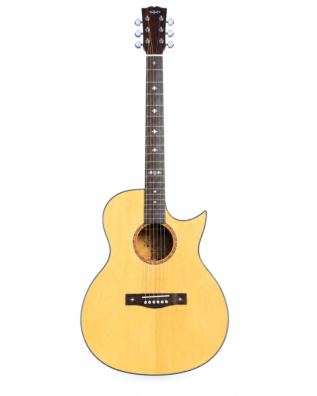 Aiersi High Quality Acoustic Guitar Solid Spruce Top And Rosewood OEM ODM Cutaway Folk Music Instrument Made China Factory