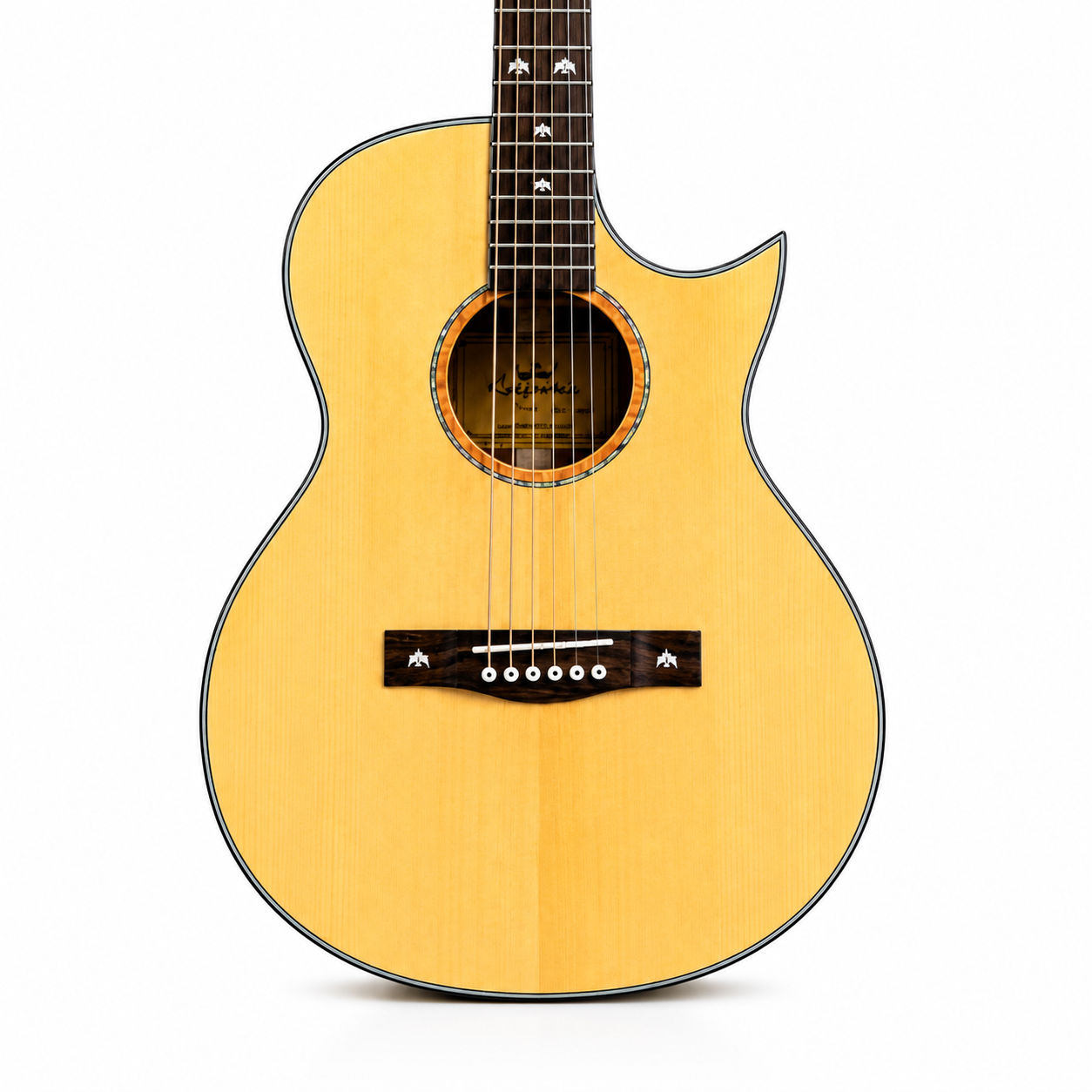 Aiersi High Quality Acoustic Guitar Solid Spruce Top And Rosewood OEM ODM Cutaway Folk Music Instrument Made China Factory