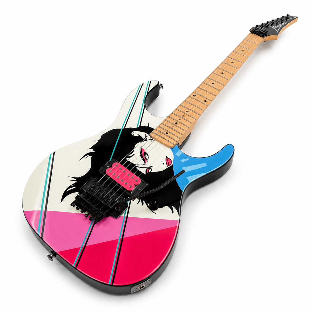 Premium Custom Art 22-Fret Electric Guitar with Whammy Bar Support, Smooth String Bending & Fast-Play Neck