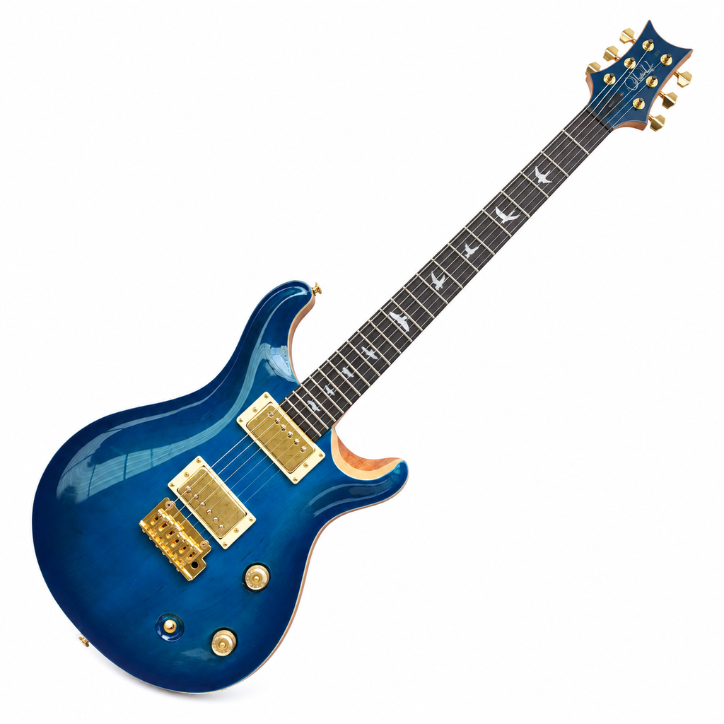 Blue electric guitar, rosewood fingerboard, excellent quality, fast delivery