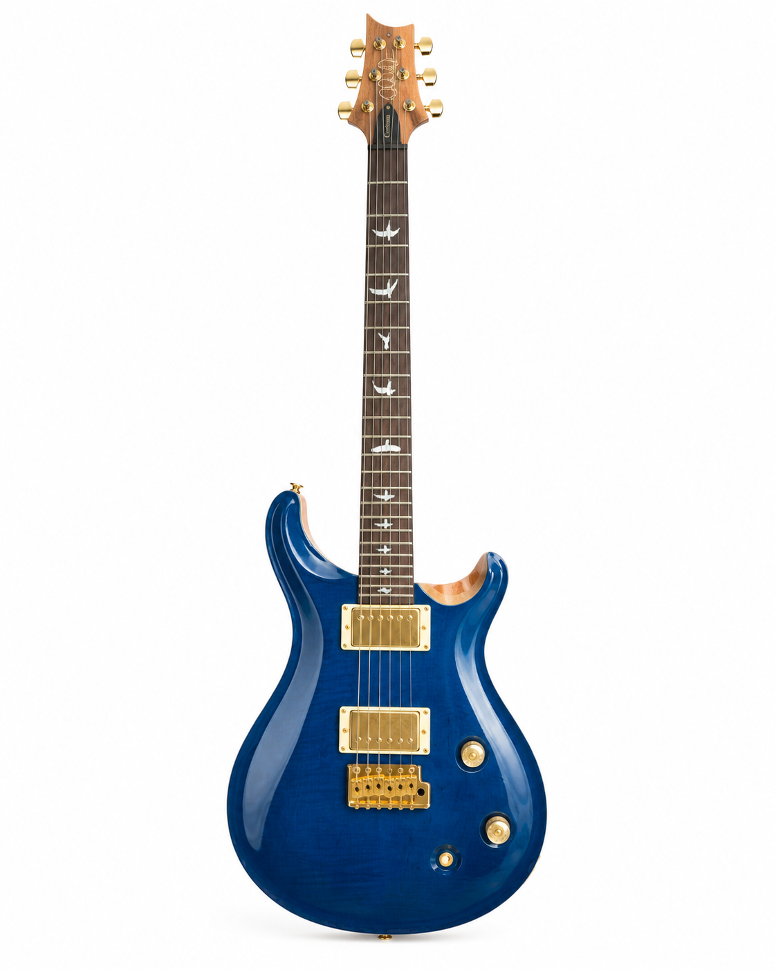 Blue electric guitar, rosewood fingerboard, excellent quality, fast delivery