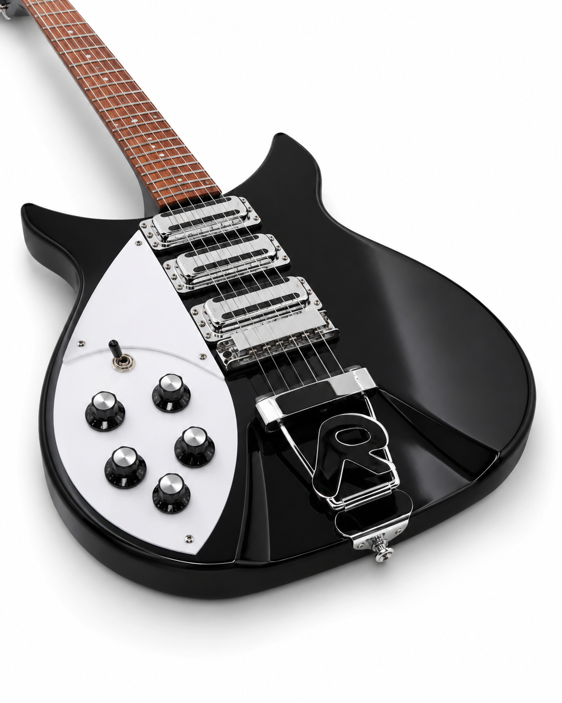 Premium Left-Handed 6-String Electric Guitar – Black Finish, 3-Pickup System, High-Quality Build & Fast Shipping
