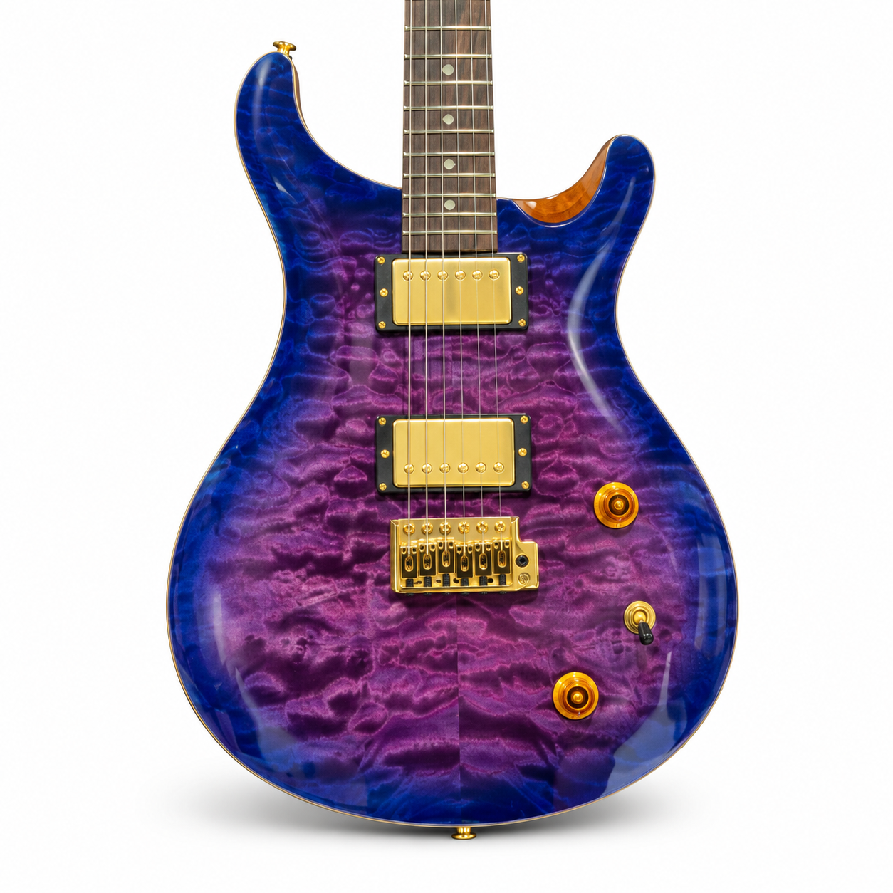 Premium 6-String Electric Guitar with Flame Maple Finish & Gold Hardware