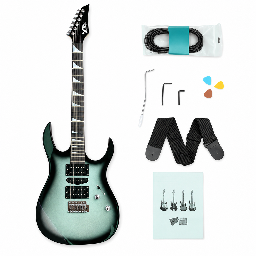 Black Circle Silver 170 Electric Guitar | Classic Performance Practice Guitar