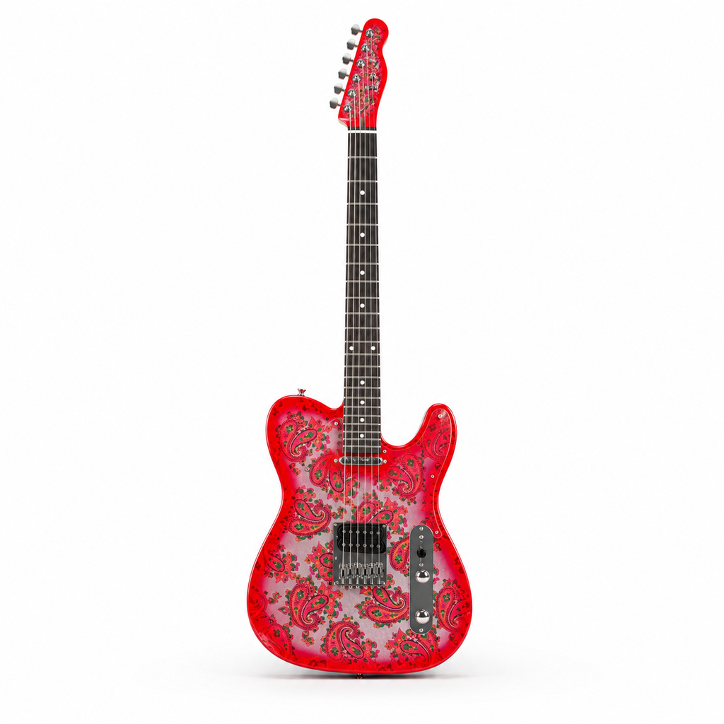 Red 12-String Electric Guitar | Retro Performance Guitar with Single-Coil Pickups