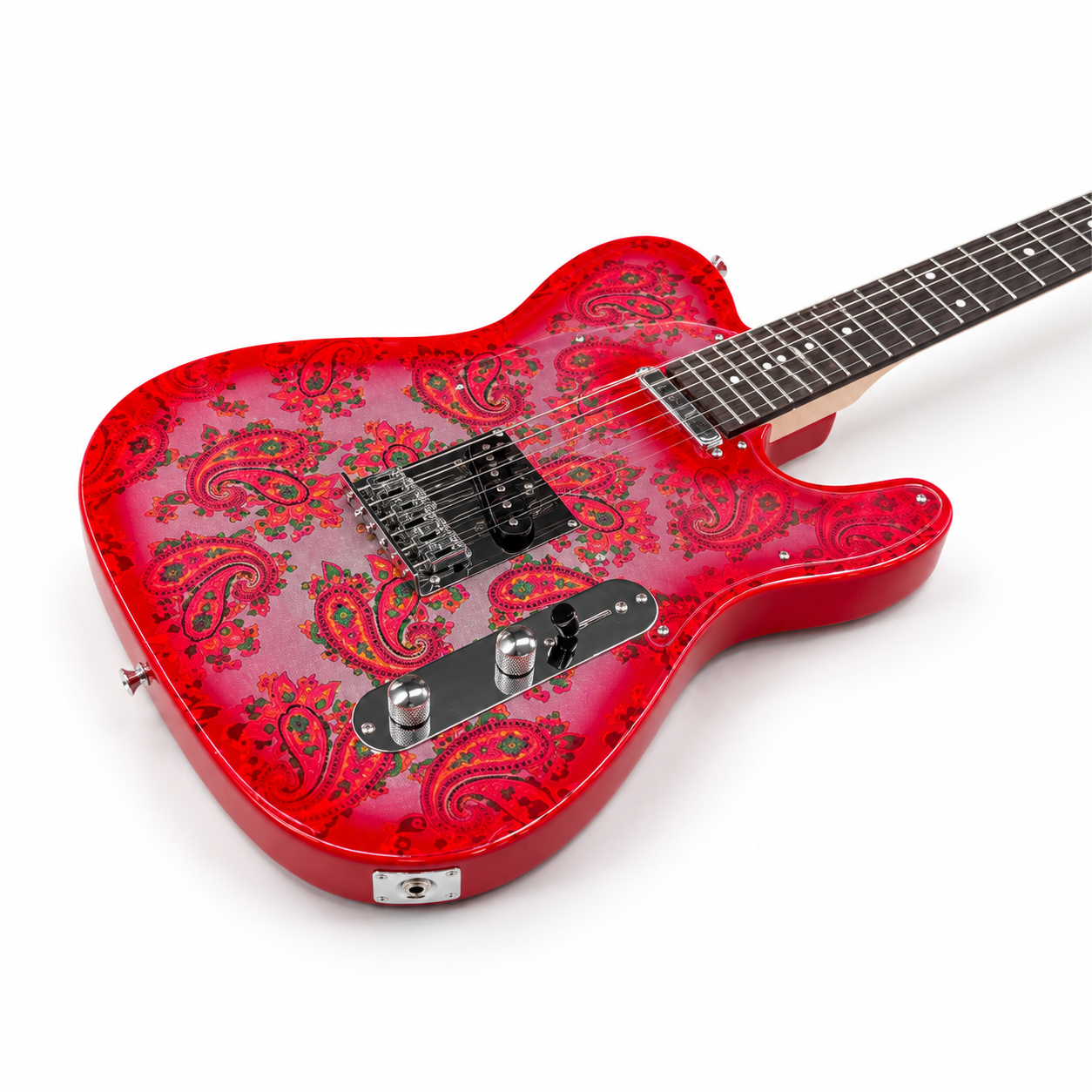 Red 12-String Electric Guitar | Retro Performance Guitar with Single-Coil Pickups