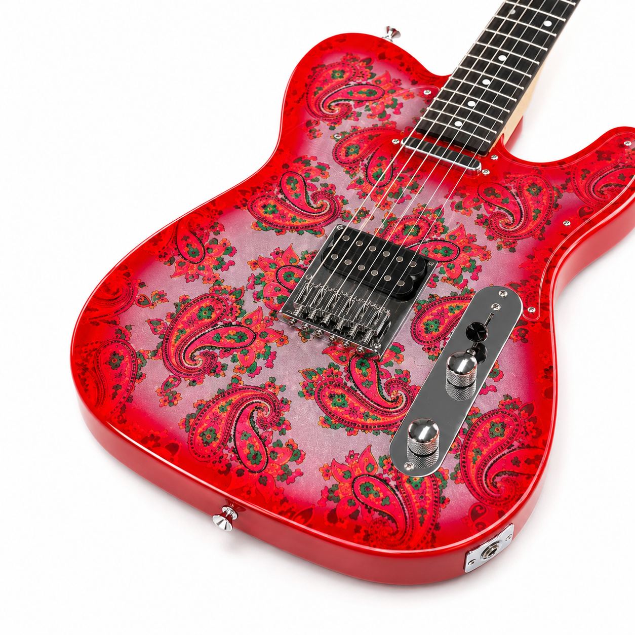 Red 12-String Electric Guitar | Retro Performance Guitar with Single-Coil Pickups