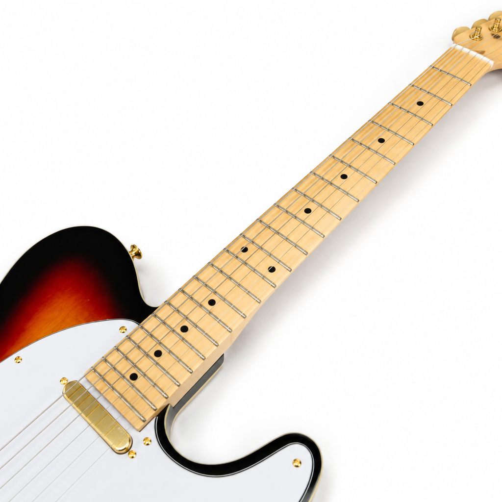 Three-Color Gradient 6-String Electric Guitar | Maple Fingerboard & Gold Hardware