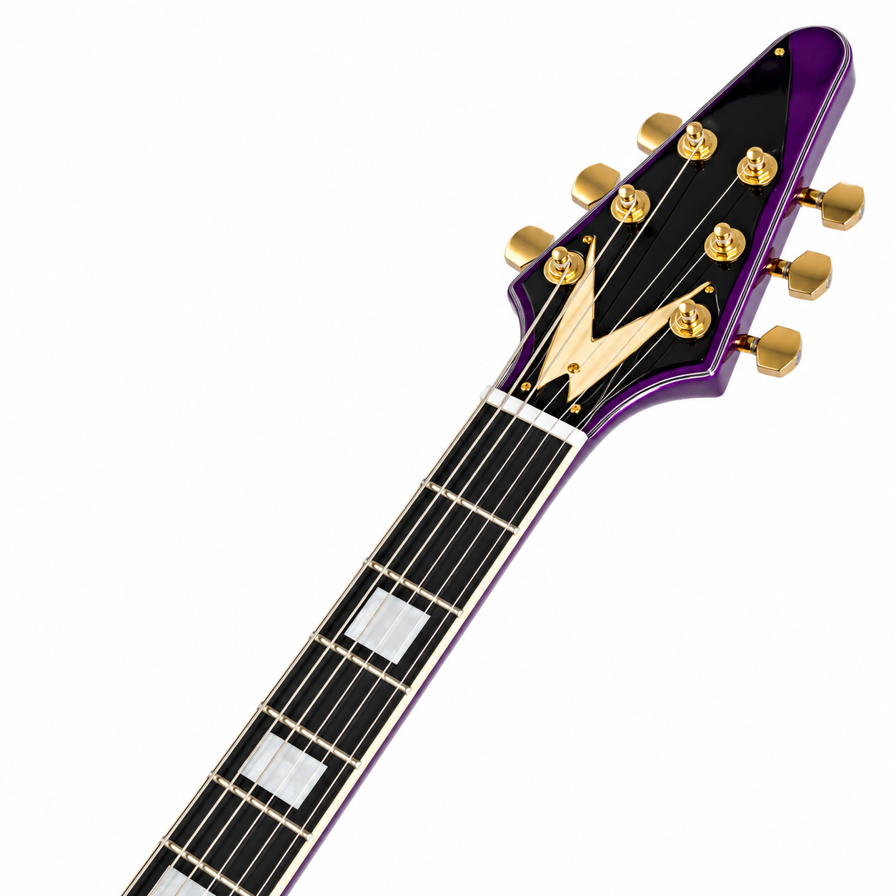 Purple Fork-Shaped Electric Guitar | Irregular Body Design with Premium Sound