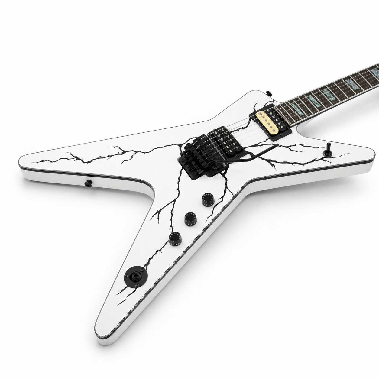 Colorful Inlay 6-String Electric Guitar | Rosewood Fretboard Stage Performance Guitar