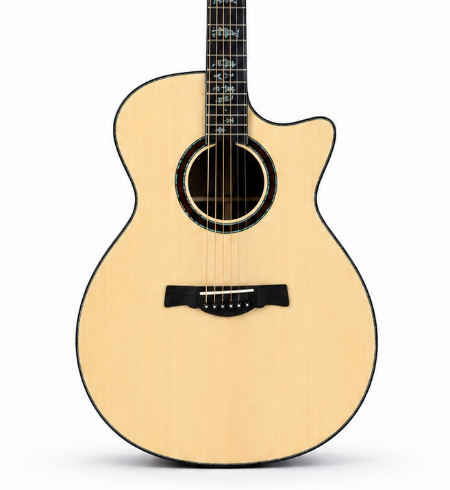 S-600AC 40" Solid Spruce Top Acoustic Guitar – Auditorium Body with Armrest | Rosewood Back & Sides | Professional Grade