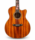40-Inch Handmade All-Solid Mahogany Acoustic Guitar