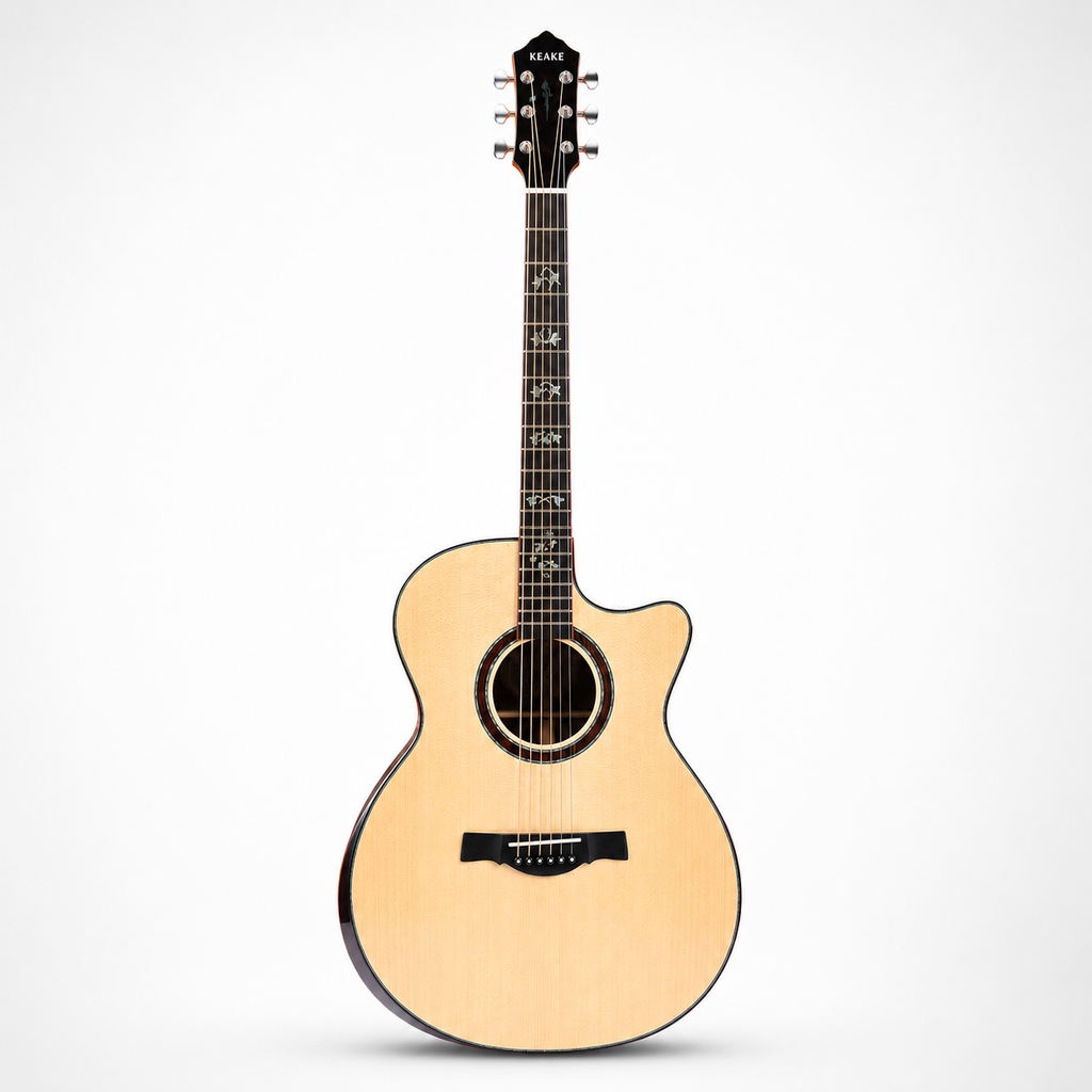 Geake S-600AC Premium 40-Inch Acoustic Guitar with Solid Spruce Top & Rosewood Finish