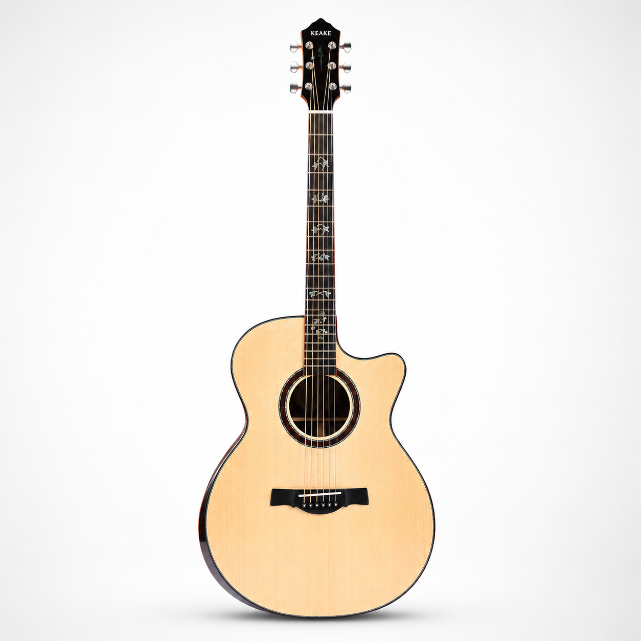 Geake S-600AC Premium 40-Inch Acoustic Guitar with Solid Spruce Top & Rosewood Finish