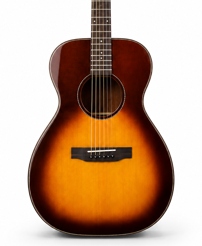 38" Handmade 000 Acoustic Guitar | All-Solid Spruce & Mahogany | Gloss Finish | High-Quality Fingerstyle Guitar