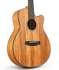 Aiersi OM Zebra Wood Cutaway Acoustic Guitar | Premium Gloss Finish