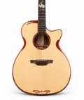 41" Handcrafted Acoustic Guitar | All-Solid Spruce & Mahogany | High-Gloss Finish | Built-in Resonance EQ