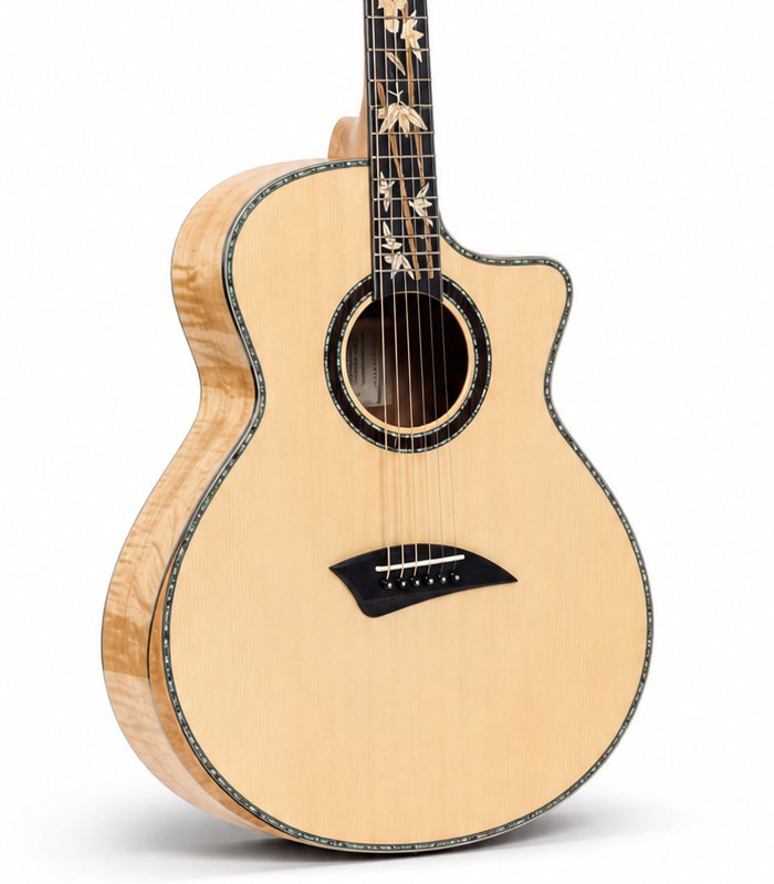 40" Handmade Cutaway Acoustic Guitar | All-Solid Wood | Sapele Neck & Mahogany Body | Premium Finish