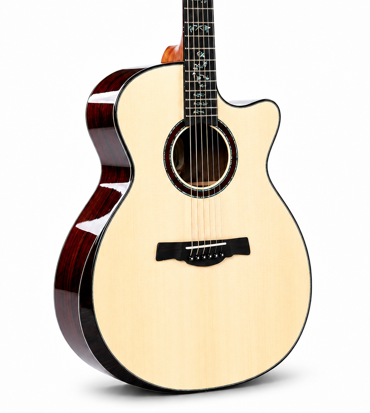 Geake S-600AC 40-Inch Acoustic Guitar | Solid Spruce Top & Rosewood Body