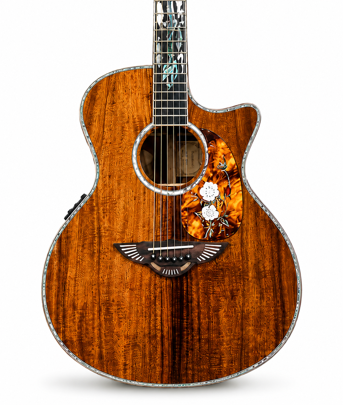 Handmade Professional All-Solid 5A Koa Acoustic Guitar with Rosewood Sides – Premium Quality, Ready to Ship