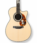 All Solid Beautiful Abalone Inlay Acoustic Guitar with Ebony Fingerboard
