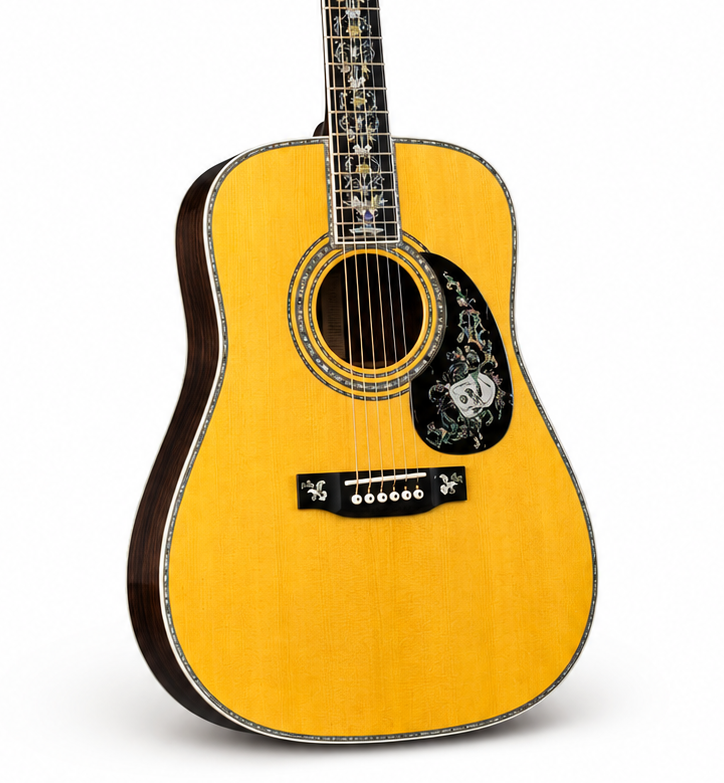 High Quality  41 Inch All Solid Acoustic Guitar with Abalone Decoration on the Back