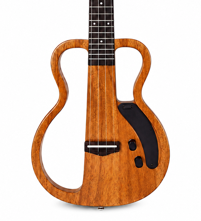 23-Inch Solid Mahogany Electric Ukulele Kit with Bag