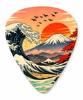 Japanese Wave Guitar Picks Set with Mount Fuji Design