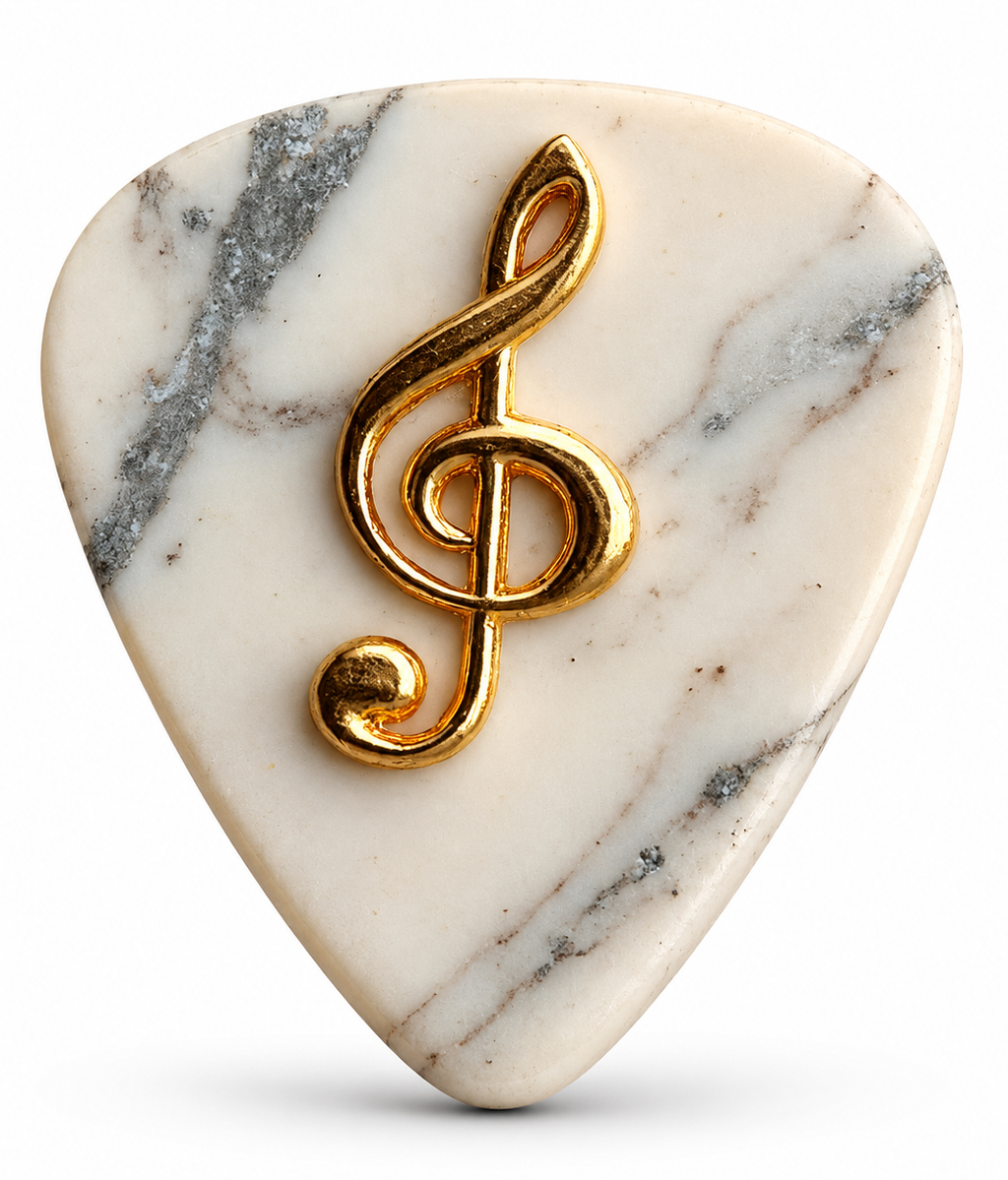 Marble Treble Clef Guitar Picks Set