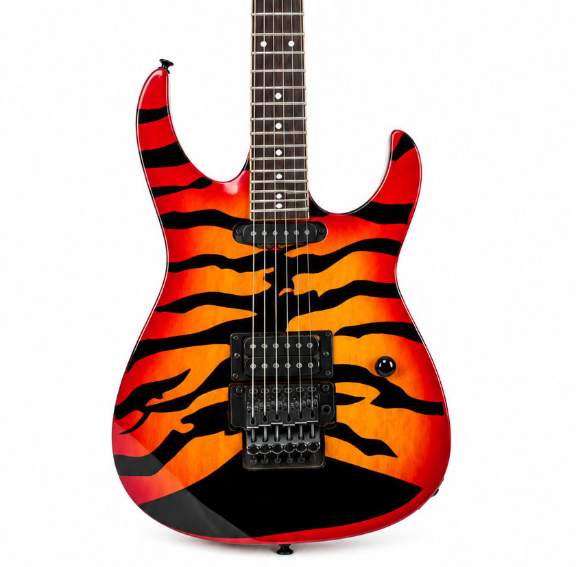6-String Electric Guitar – Black Hardware, Rosewood Fretboard, Fully Customizable