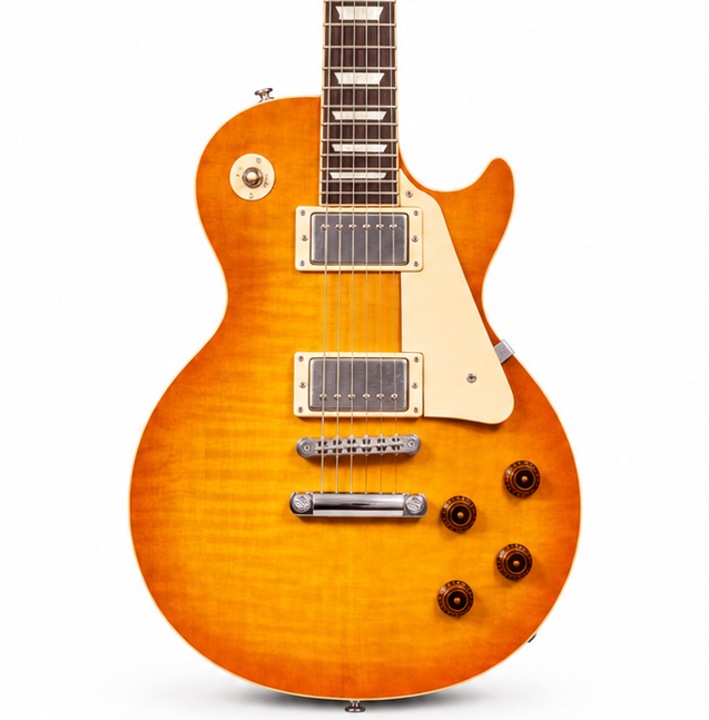 39-Inch Electric Guitar – 6 String, Dual Pickup, Yellow Finish, Rosewood Fingerboard, Mahogany Body