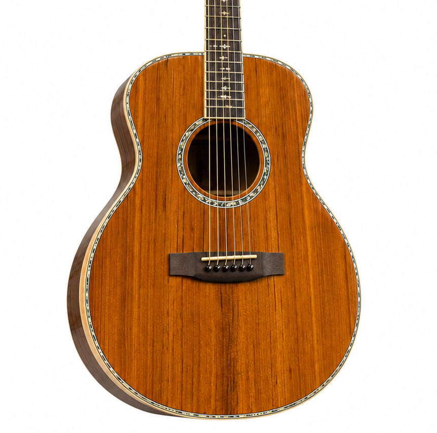 High Quality 36 Inch All Solid Acoustic Guitar with Santos Rosewood Back/Side