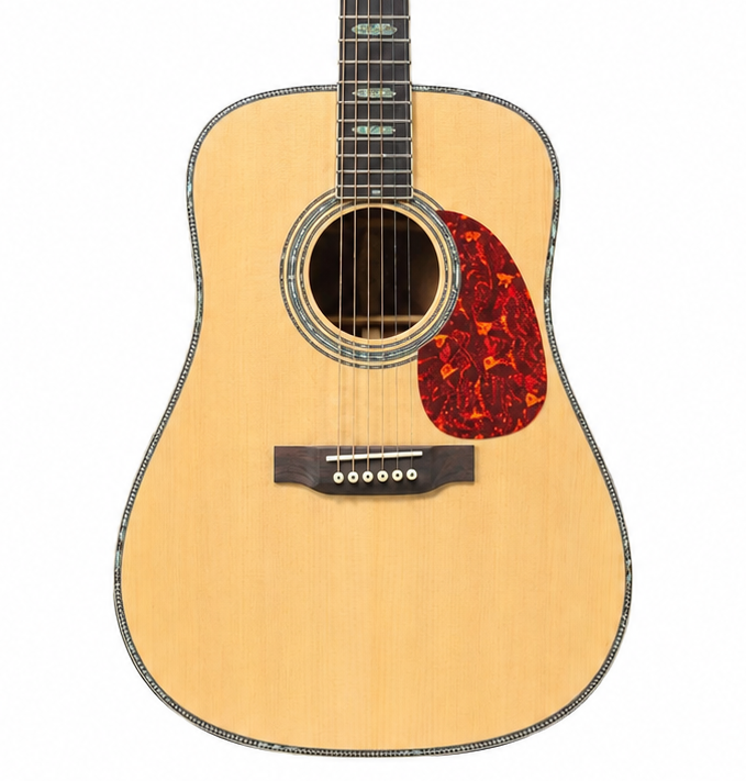 41" Dreadnought Acoustic-Electric Guitar | Solid Spruce Top | D45 Series | Built-in EQ & Chromatic Tuner