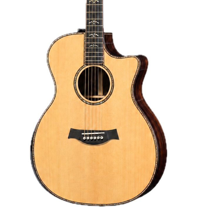 914 Series Solid Top Acoustic Guitar, 6-String Rosewood Neck Picea Asperata Body for Country Music