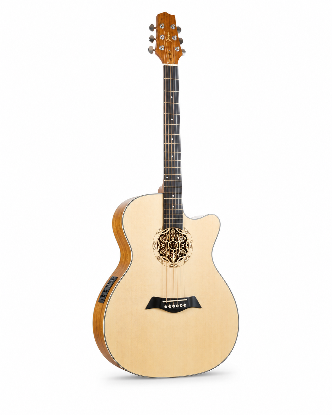 40 Inch Handmade Classical Acoustic-Electric Guitar, Rare Design with Premium Build and Warm Rich Sound