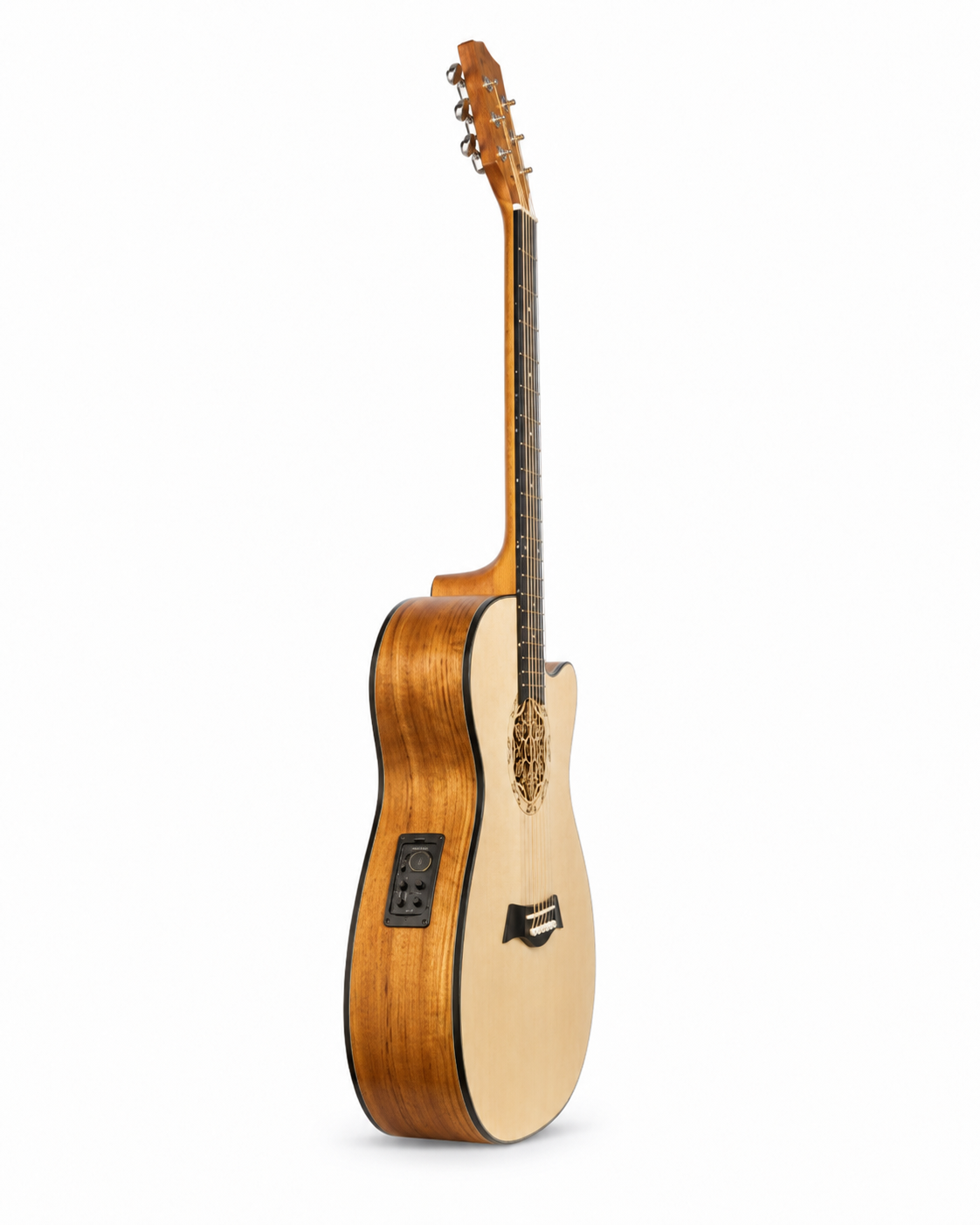 40 Inch Handmade Classical Acoustic-Electric Guitar, Rare Design with Premium Build and Warm Rich Sound